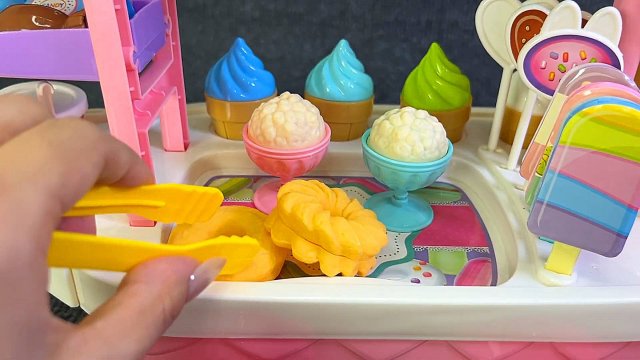 Развивающие игрушки. Игровой набор "Тележка с мороженым". Для малышей мультики. Познавательно