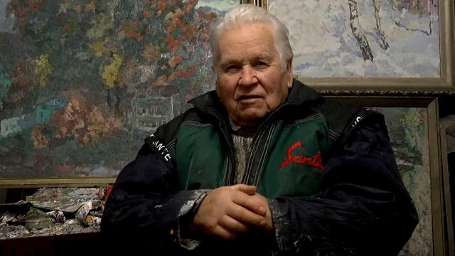 В мастерской художника Леонида Виноградова