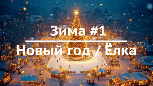 Зима #1 / Новый год, Рождество и ёлка / Расслабляющий видеофон для ТВ с атмосферой праздника