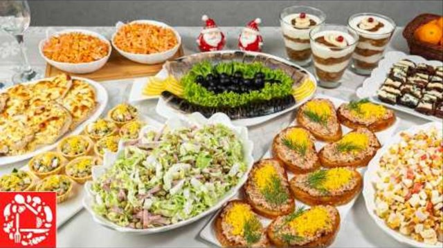 Меню на Новый год за 2 часа! Готовлю 9 блюд! Праздничный стол Салаты, Закуски, Десерт и Горячее