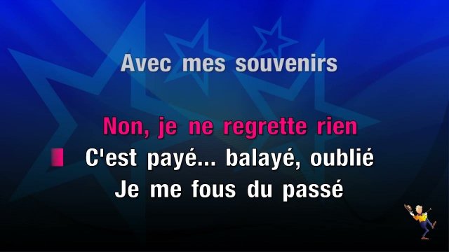 Non Je Ne Regrette Rien - Edith Piaf (KARAOKE)