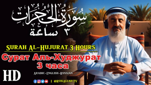 Сура Аль-Худжурат 3 часа  - سورة الحجرات 3 ساعات - Surah Al Hujurat 3 hours