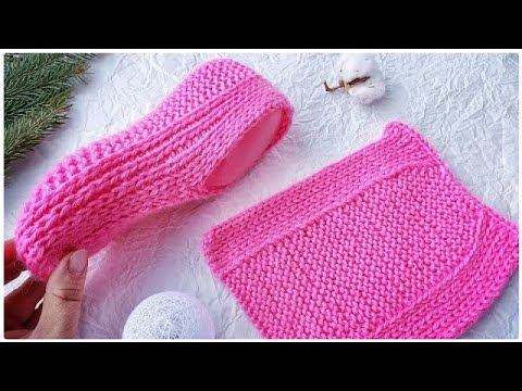 СУПЕР ПРОСТЫЕ СЛЕДКИ НА ДВУХ СПИЦАХ. СЛЕДКИ БЕЗ ШВА ПО ПОДОШВЕ!