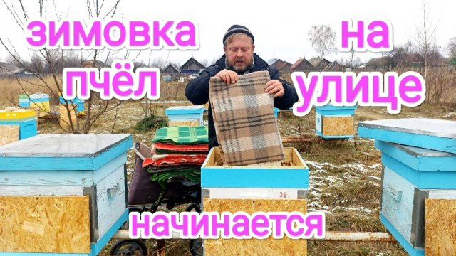 Утепление и вентиляция пчёл, при зимовке на улице! Пчеловодство!