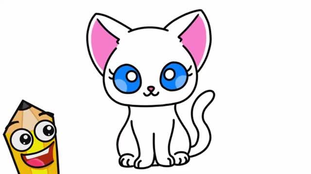 КАК НАРИСОВАТЬ МИЛОГО КОТА ЛЕГКИЙ УРОКИ 😻