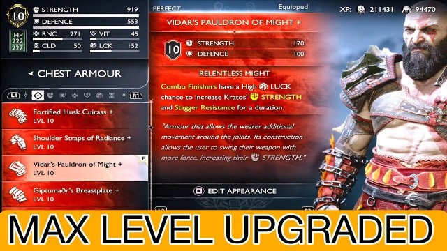 GOD OF WAR RAGNAROK - Level 10 - Max Upgraded Weapons , Armour  & Skills ( NG+ ) PS5 4K HDR