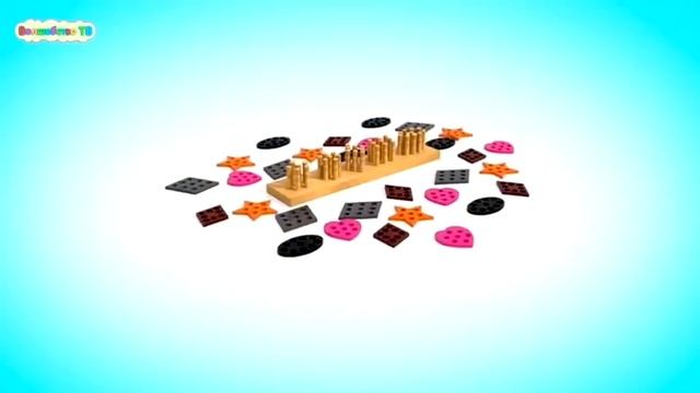 Учим цвета и формы _ Деревянные обучающие игрушки для малышей. Мультики. Развитие детей