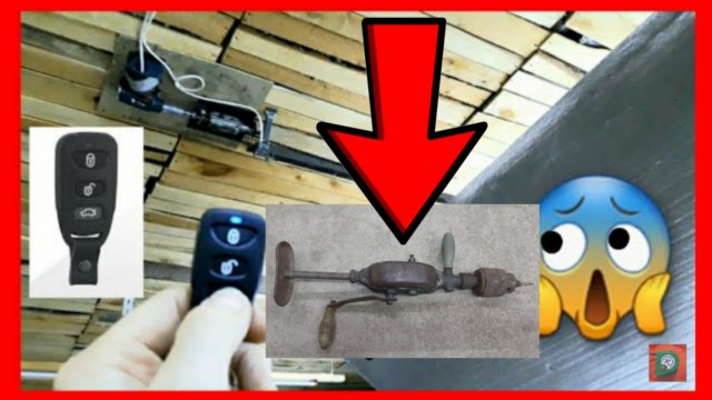 Подъёмные автоматические ворота в гараж из дрели коловорота своими руками