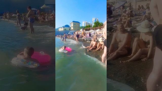 Обстановка на пляжах мамайки #сочи #мамайка #2024
