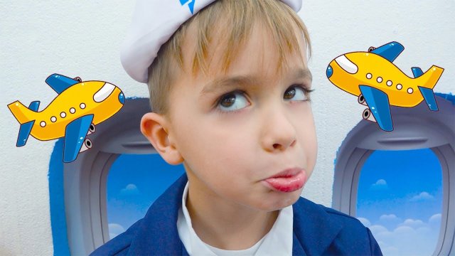Влад и Ники. САМОЛЕТ - ЧЕЛЛЕНДЖ! Видео для детей.