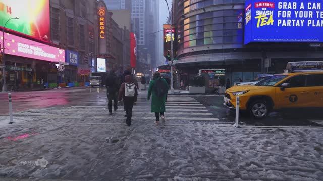 🇺🇸 Нью-Йорк, США - подборка зимних прогулок по заснеженному городу ❄️