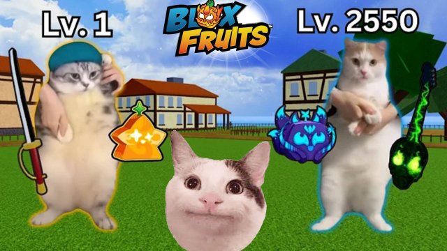 Роблокс БЛОКС ФРУТС но КОТИКИ🍈🌊РОБЛОКС МЕМЫ и ПРИКОЛЫ 2