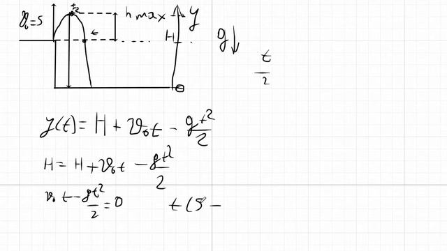 Свободное падение. Тело брошено вертикально вверх. Решаем задачу на кинематику