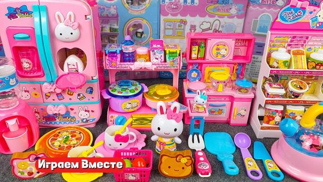 Играем вместе с зайчиком в детскую кухню ! Развивашки для детей ! часть 2