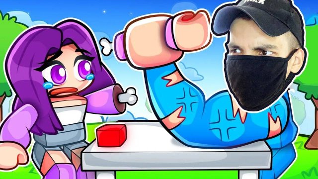 стану самым сильным в АРМРЕСТЛИНГ симулятор роблокс...