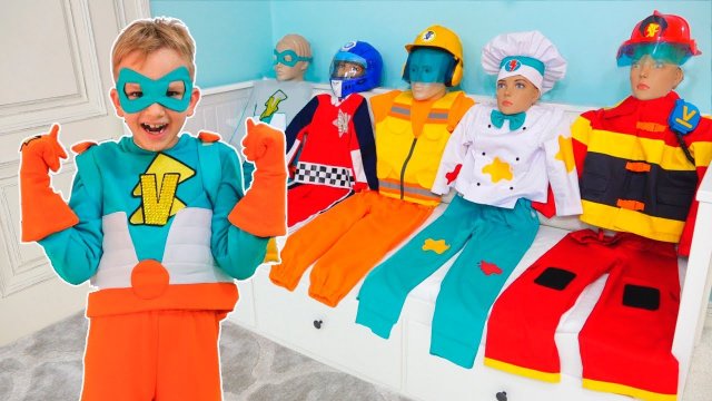 Влад и Ники. Влад - СУПЕРГЕРОЙ! Помогает семье. Видео для детей.