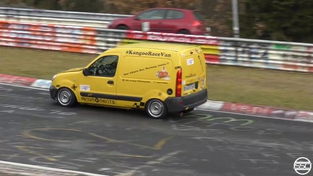 Самый быстрый фургон Нюрбургринга! Kangoo Racevan- Скользит и обгоняет!