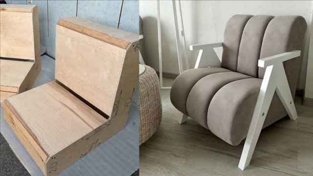 Процесс изготовления мягких кресел для дома / мягкая мебель