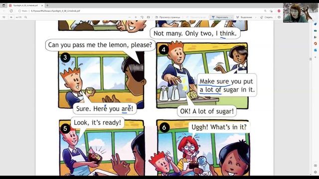 ГДЗ 4 класс Spotlight учебник стр. 43 № 3,4 Pirate`s fruit salad (текст чтение, перевод)