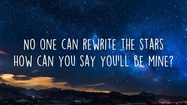 Rewrite the stars\ english lyrics.