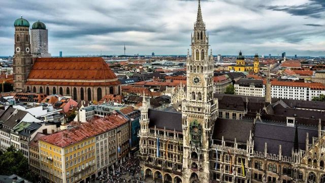 Мюнхен, Германия пешеходная экскурсия 4K - Красивый немецкий город