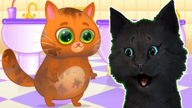 САМЫЙ ГРЯЗНЫЙ КОТ И ГОВОРЯЩИЙ СУПЕР КОТ ( ИГРА для ДЕТЕЙ ) bubbu мой виртуальный питомец #75