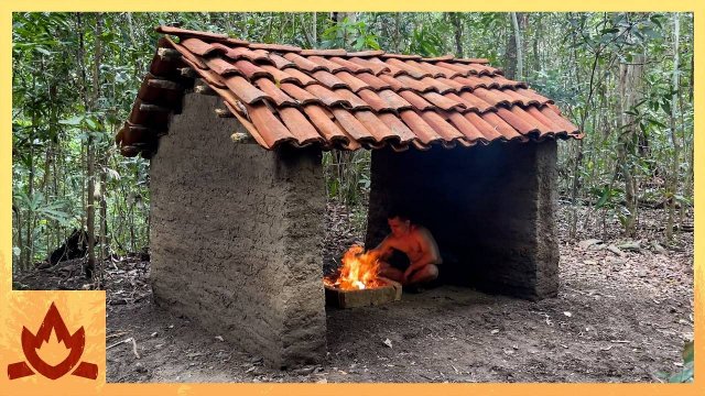 Примитивная технология: Двухстенная черепичная хижина