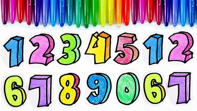 Вырезаем Цифры из Бумаги. Учимся Считать до 10!