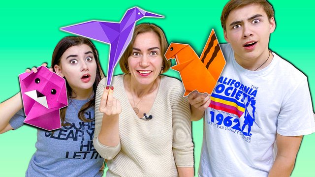 ВЫРЕЖИ, СКЛЕЙ, РАСКРАСЬ ЧЕЛЛЕНДЖ - ОРИГАМИ