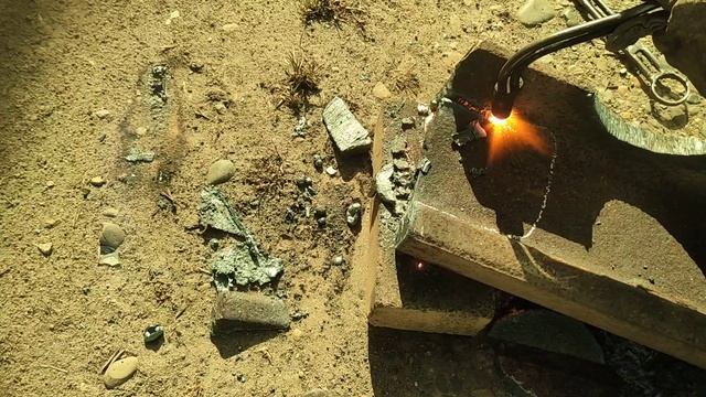 Работа резаком - инжекторным! Режим рельсу железнодорожную ! Учимся резать!