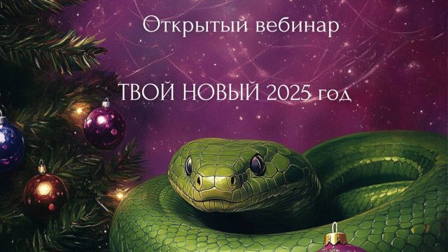 Открытый вебинар "ТВОЙ НОВЫЙ 2025 ГОД"