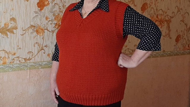 Женский жилет спицами. Мастер-класс 2 часть.