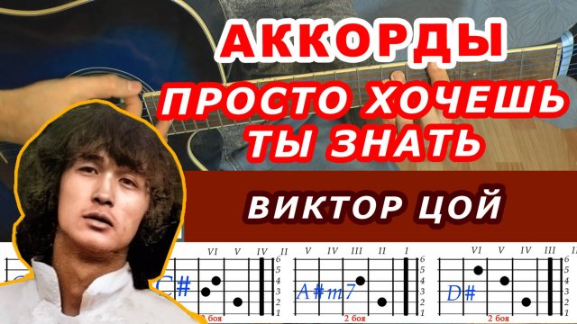 ПРОСТО ХОЧЕШЬ ТЫ ЗНАТЬ Аккорды 🎸 ВИКТОР ЦОЙ КИНО ♪ Разбор песни на гитаре ♫ Для начинающих