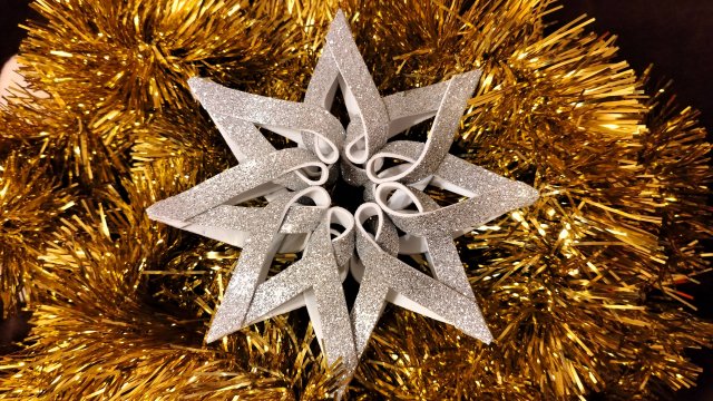 Самая легкая снежинка из глиттерного фоамирана