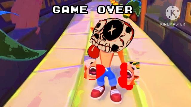 Crash On the Run (Sega Genesis and Mega Drive Bootleg) Continue and Game Over