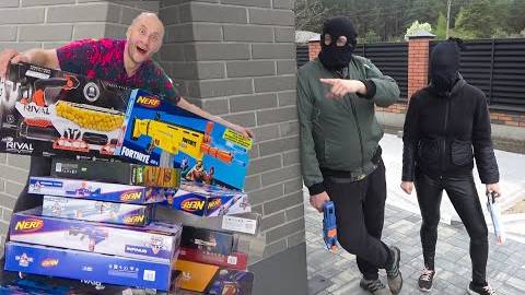 УКРАЛИ 100 НЕРФОВ ЛЫСАЯ_БОРОДА НЕ ЗНАЕТ, ЧТО ДЕЛАТЬ NERF BROTH