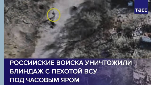 Российские войска уничтожили блиндаж с пехотой ВСУ под Часовым Яром