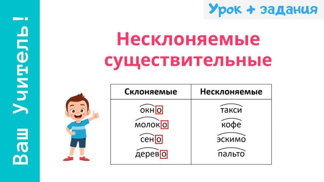 Несклоняемые имена существительные. Как определить несклоняемое существительное?