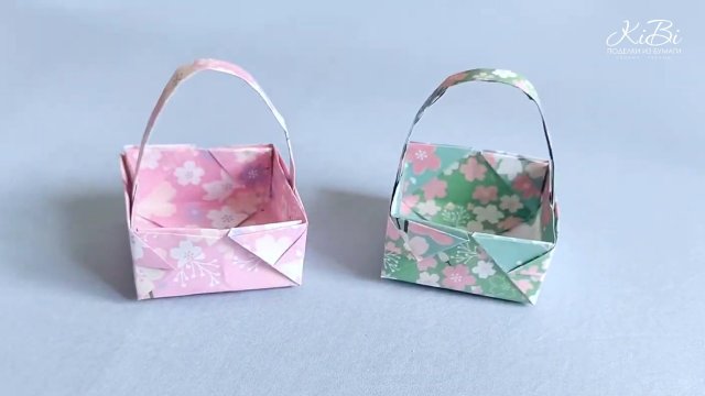 Мини корзинка оригами | Поделки из бумаги своими руками | DIY