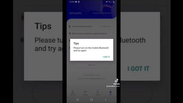 Настройка Hipee  корректора осанки через приложение posture up