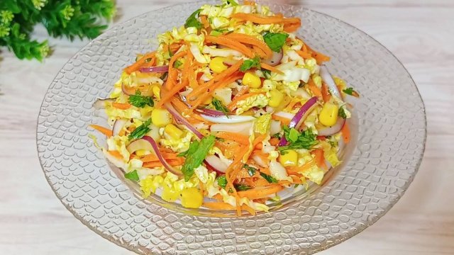 Вкуснейший САЛАТ из Пекинской капусты на каждый день ! Простой рецепт. Съедят за Минуту!