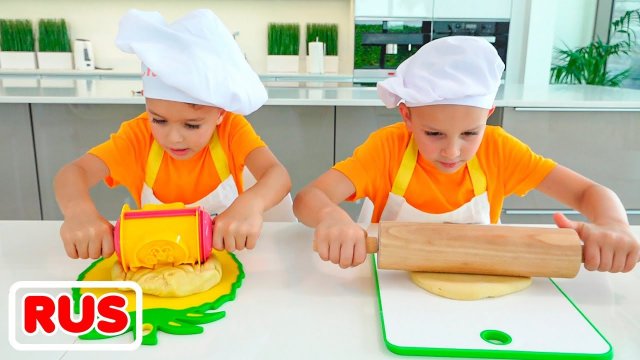Влад и Ники. Дети ДЕЛАЮТ ВКУСНЫЙ ЗАВТРАК! Видео для детей.