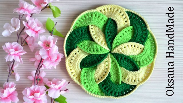 Необычная подставка крючком. Мастер класс и схема