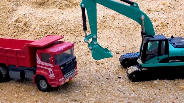 Играем в машинки на песке для детей часть 3 (Bibo)