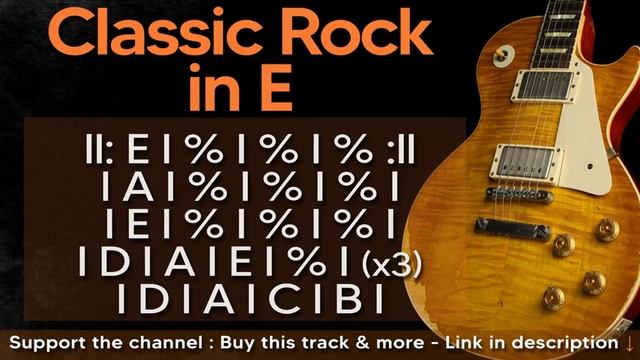 Classic Rock Guitar Backing Track - Blues Rock Jam in E