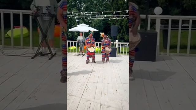 Афро барабанщики на корпоративе в Подмосковье