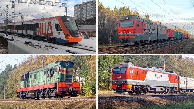 Приветливые поезда / Приветствия от локомотивных бригад, железнодорожный микс