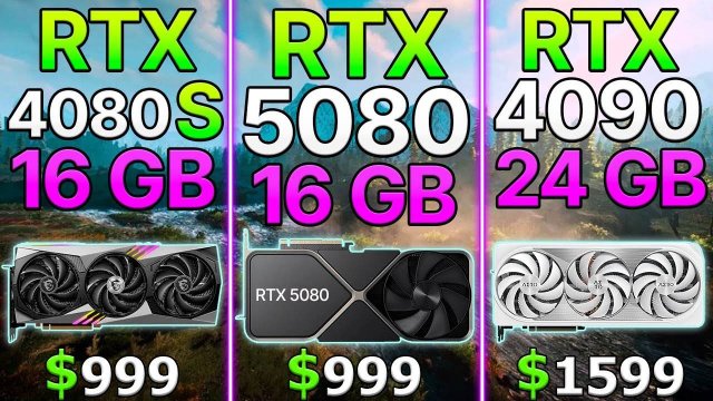 RTX 5080 vs RTX 4090 vs RTX 4080 Super - Тест в 10 играх | 4K