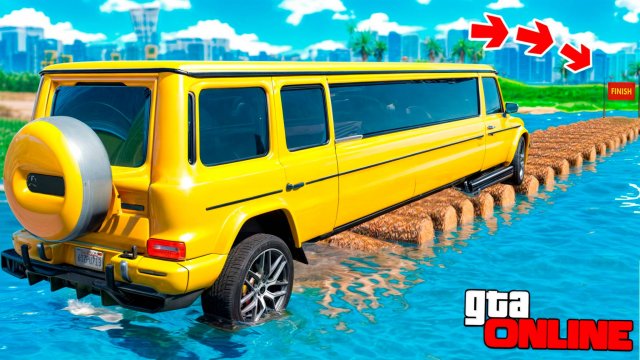 Сможет ли ЧИТ ТАЧКА проехать по мосту из бревен в ГТА 5? Эксперимент в GTA 5