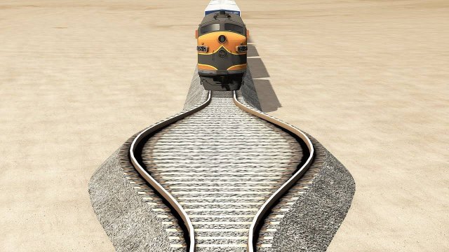 Поезда против широких рельсов|BeamNG.Drive|Бемиджи драйв.